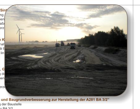 Sandgrube im Morgengrauen mit Nebelschwaden